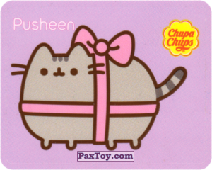 PaxToy.com 18 (Фиолетовый фон) - Подарочный Pusheen из Chupa Chups: Pusheen