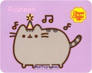 PaxToy.com 20 (Фиолетовый фон) - Pusheen слушает праздничную музыку из Chupa Chups: Pusheen