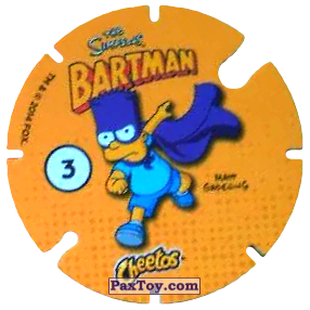 PaxToy.com - 03 Clobber Girl (Сторна-back) из Cheetos: Bartman TAZO (Spain)
