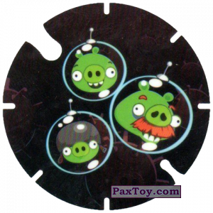 PaxToy.com  Фишка / POG / CAP / Tazo 32 UFO pigs из Cheetos: Angry Birds Space Tazo
