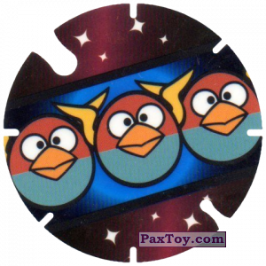 PaxToy.com  Фишка / POG / CAP / Tazo 33 Blue Birds - Bip-Bap-Bop из Cheetos: Angry Birds Space Tazo