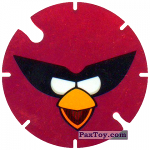 PaxToy.com  Фишка / POG / CAP / Tazo 41 Space Red Bird из Cheetos: Angry Birds Space Tazo