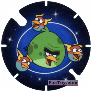 PaxToy.com  Фишка / POG / CAP / Tazo 42 Terence and Blue Birds из Cheetos: Angry Birds Space Tazo