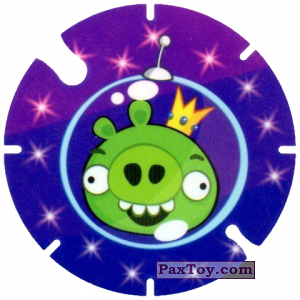 PaxToy.com  Фишка / POG / CAP / Tazo 46 Space King Pig из Cheetos: Angry Birds Space Tazo