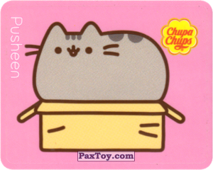 PaxToy.com 01 (Розовый фон) - Pusheen в коробочке из Chupa Chups: Pusheen