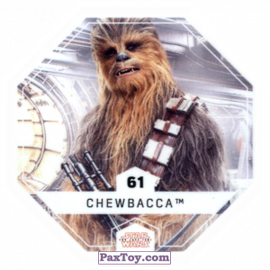 PaxToy.com  Карточка / Card, Фишка / POG / CAP / Tazo #61 Chewbacca из Bi-Lo: Star Wars Cosmic Shells