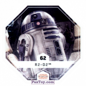 PaxToy.com  Карточка / Card, Фишка / POG / CAP / Tazo #62 R2-D2 из Bi-Lo: Star Wars Cosmic Shells