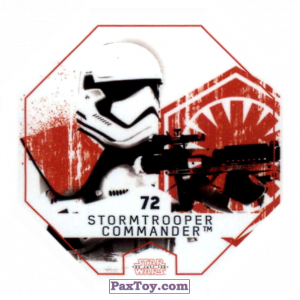 PaxToy.com  Карточка / Card, Фишка / POG / CAP / Tazo #72 Stormtrooper Commander из Bi-Lo: Star Wars Cosmic Shells