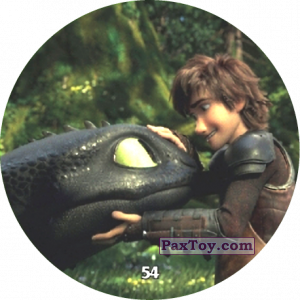 PaxToy.com  Фишка / POG / CAP / Tazo 54 Hiccup &#038; Toothless из Chipicao: Как приручить дракона 3