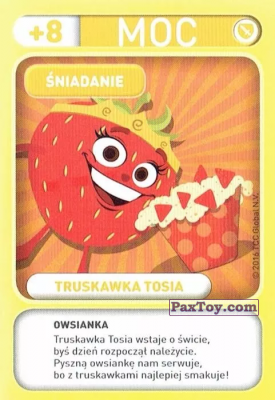 PaxToy.com  Карточка / Card 001 Truskawka Tosia (Sniadanie) из Biedronka: Gang Swieżaków 1 - Karty i Naklejki