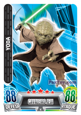 PaxToy.com 004 Yoda из Continente: Star Wars Force Attax 100 Cards 2017