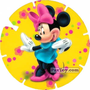 PaxToy.com  Фишка / POG / CAP / Tazo 02 Minnie (Mickey Mouse and His Friends) из Mega Image: Super Flizz 2