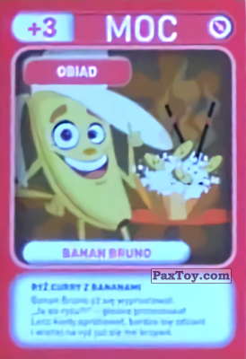 PaxToy.com - 024 Banan Bruno (Obiad) из Biedronka: Gang Swieżaków 1 - Karty i Naklejki