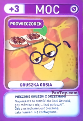 PaxToy.com  Карточка / Card 028 Gruszka Gosia (Podwieczorek) из Biedronka: Gang Swieżaków 1 - Karty i Naklejki