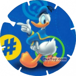 PaxToy.com  Фишка / POG / CAP / Tazo 03 Donald (Mickey Mouse and His Friends) из Mega Image: Super Flizz 2