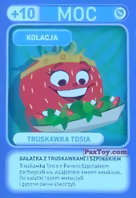 PaxToy.com  Карточка / Card 035 Truskawka Tosia (Kolacja) из Biedronka: Gang Swieżaków 1 - Karty i Naklejki
