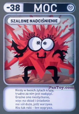 PaxToy.com  Карточка / Card 046 Szalone Nadcisnienie (Choroby) из Biedronka: Gang Swieżaków 1 - Karty i Naklejki