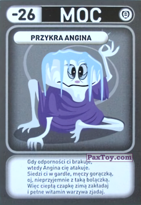 PaxToy.com - 048 Przykra Angina (Choroby) из Biedronka: Gang Swieżaków 1 - Karty i Naklejki