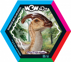 PaxToy.com - Карточка / Card 05 Parasaurolophus (Сторна-back) из Carrefour: Jurassic World
