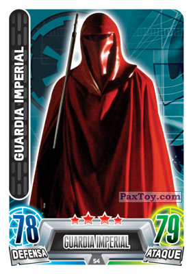 PaxToy.com  Карточка / Card 054 Guardia Imperial из Carrefour: Star Wars Heroes y Villanos Force Attax