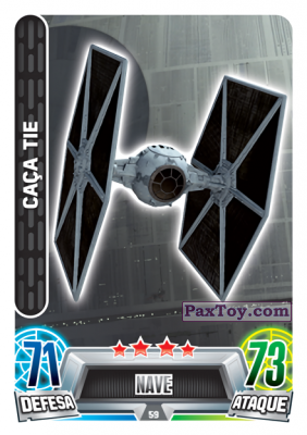 PaxToy.com  Карточка / Card 059 Caca Tie из Continente: Star Wars Force Attax 100 Cards 2017