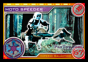 PaxToy.com  Карточка / Card 060 Moto Speeder из Carrefour: Star Wars El Camino De Los Jedi (Cards)