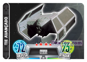 PaxToy.com  Карточка / Card 061 Tie Avancado из Continente: Star Wars Force Attax 100 Cards 2017