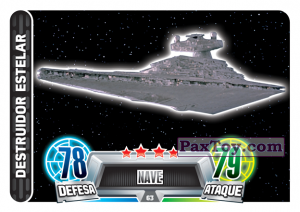 PaxToy.com 063 Destruidor Estelar из Continente: Star Wars Force Attax 100 Cards 2017