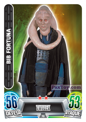 PaxToy.com 070 Bib Fortuna из Continente: Star Wars Force Attax 100 Cards 2017