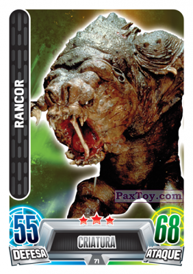 PaxToy.com 071 Rancor из Topps: Star Wars Force Attax Heroes y Villanos from Continente