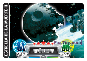 PaxToy.com  Карточка / Card 073 Estrella De La Muerte Ii из Carrefour: Star Wars Heroes y Villanos Force Attax