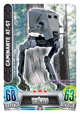 PaxToy.com  Карточка / Card 075 Caminante At-St из Carrefour: Star Wars Heroes y Villanos Force Attax