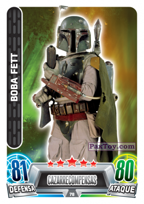 PaxToy.com 078 Boba Fett из Topps: Star Wars Heroes y Villanos (Force Attax) from Carrefour