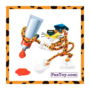 PaxToy.com  Наклейка / Стикер 09 Честер выдавливает краски хвостом из Cheetos: АРРРТ Академия!