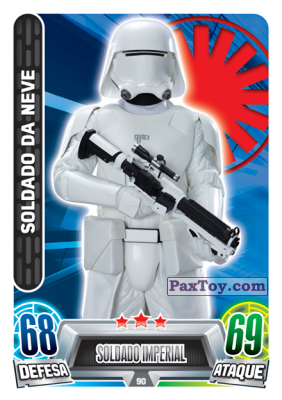 PaxToy.com 090 Soldado da Neve из Continente: Star Wars Force Attax 100 Cards 2017