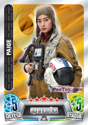 PaxToy.com 097 Paige из Topps: Star Wars Force Attax Heroes y Villanos from Continente