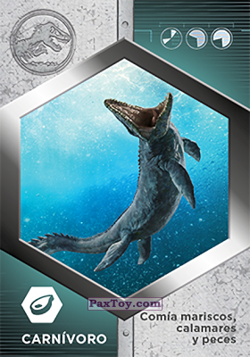 PaxToy.com  Карточка / Card 51 Mosasaurio из Supermercados DIA: Jurassic World - Cards
