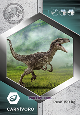 PaxToy.com  Карточка / Card 53 Raptor - Blue из Supermercados DIA: Jurassic World - Cards