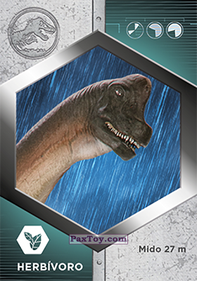 PaxToy.com  Карточка / Card 57 Braquiosaurio из Supermercados DIA: Jurassic World - Cards
