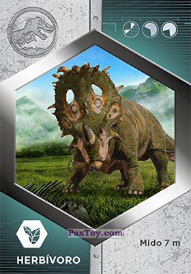 PaxToy.com  Карточка / Card 61 Sinoceratops из Supermercados DIA: Jurassic World - Cards