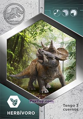 PaxToy.com  Карточка / Card 64 Triceratops Bebe из Supermercados DIA: Jurassic World - Cards