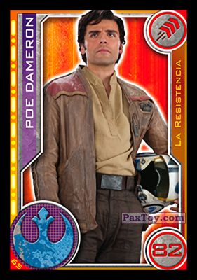 PaxToy.com  Карточка / Card 065 Poe Dameron из Carrefour: Star Wars El Camino De Los Jedi (Cards)