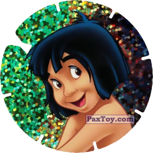 PaxToy.com  Фишка / POG / CAP / Tazo 67 Mowgli (Le Livre de la Jungle) из Mega Image: Super Flizz 2
