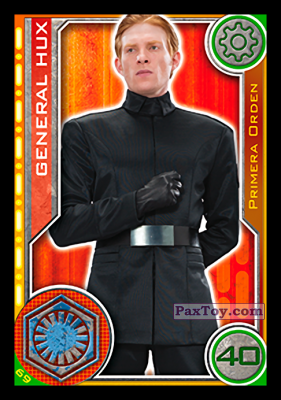 PaxToy.com  Карточка / Card 069 General Hux из Carrefour: Star Wars El Camino De Los Jedi (Cards)