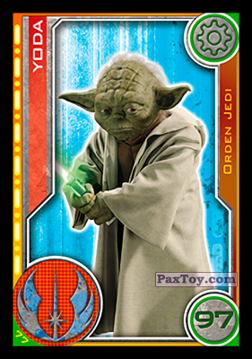 PaxToy.com 077 Yoda из Topps: Star Wars El Camino De Los Jedi from Carrefour