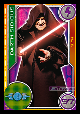 PaxToy.com  Карточка / Card 079 Darth Sidious из Carrefour: Star Wars El Camino De Los Jedi (Cards)