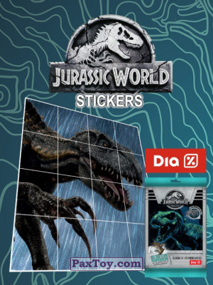 PaxToy Supermercados DIA   2018 Jurassic World   STICKERS logo tax