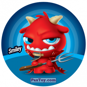 PaxToy.com  Фишка / POG / CAP / Tazo 059 Smiley из Gamesa: Super Funki Punky