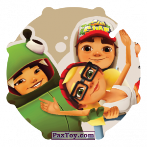 PaxToy.com  Фишка / POG / CAP / Tazo 065 Yutani, Tricky &#038; Jake из Gamesa: Subway surfers