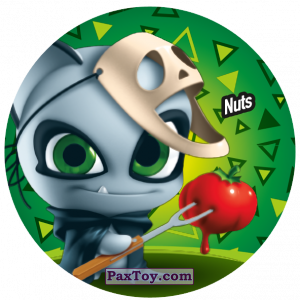 PaxToy.com  Фишка / POG / CAP / Tazo 082 Nuts из Gamesa: Super Funki Punky